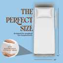 BLISSFORD - 2 Pack Fitted Hospital Bed Sheets with Elastic All Around for a Cotton Rich Soft Knitted Jersey Sheet, 36 x 84 x 12, 2 Per Pack
