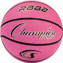 Champion Sports Rubber Junior Basketball, Heavy Duty - Pro Style Basketballs - Premium Basketball Equipment, Indoor Outdoor - Physical Education Supplies (Size 5, Pink)