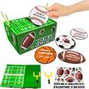 4E's Novelty DIY Football Valentine Mailbox Kit Craft Kit with 36 Valentines Sports Cards for Kids - Valentines Box for Boys Girls Classroom Exchange School Party