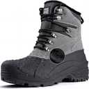 FREE SOLDIER Mens Snow Winter Boots for Men Warm Fleece Lining Winter Ski Shoes Waterproof Insulated Booties (11, Grey)