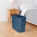 Platic Trash Can - Small Waste basketbin - 1.8 Gallon- for Office,Home,Bathroom,Kitchen - Blue