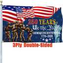 2 x 3 Ply 250 Year American Anniversary Flag Patriotic 250th Anniversary USA Flag 4th of July We The People 1776 Yard Flags For Outside 3x5 Ft Double Sided Outdoor Banner Decorations