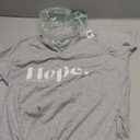 Womens Hope V-Neck T-Shirt (Gray, M) 