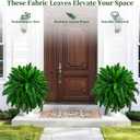 45in 2PCS Fake Ferns -Large Artificial Ferns for Outdoors,60 Branches Faux Boston Fern, UV Resistant & Realistic Weatherproof Fake Plants for Porch, Patio, Home Decor & Hanging Planters