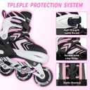 Nattork Inline Skates for Kids Girls Boys with Full Light Up Wheels,Adjustable Safe Durable Inline Skates,Outdoor Roller Skates for Girls Boys Youth Beginners (Size 5-8)