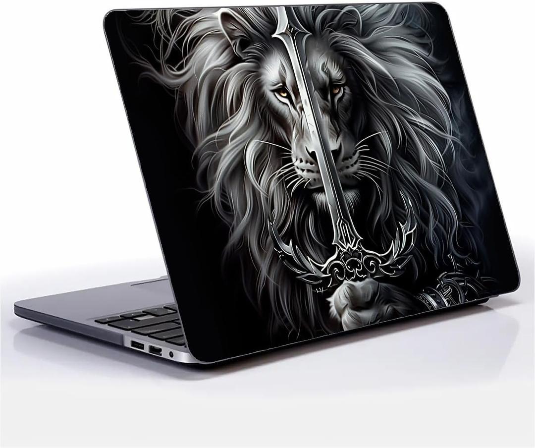 Computer Case for MacBook Air 15 Inch The Cool Lion Sword Colorful Pattern Black Release 2023 Model A2941 Hard Shell Case Compatible with MacBook Air 15 Inch