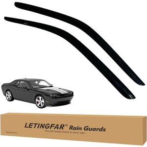 Window Visors Rain Guards for Dodge Challenger 2008 2009 2010 2011 2012 2013 2014 2015 2016 2017 2018 2019 2020 2021 2022 2023 Accessories, Wind Deflectors Vent Shades for Dodge Challenger