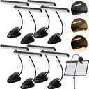 Retisee 8 Pcs Music Stand Light 18 LED Piano Lamp Adjustable Reading Light AAA Battery(Not Included) Operated, 4 Color Temperature Optional