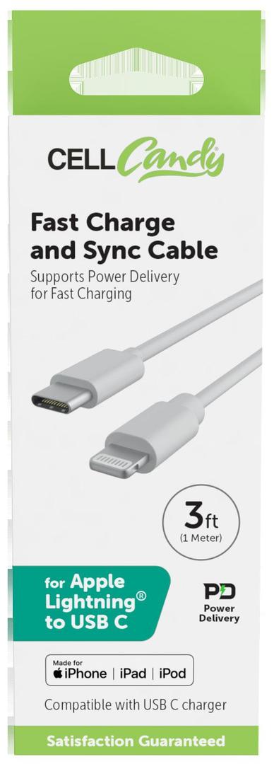 Cell Candy for Apple 8-pin Lightning to USB C