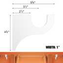 Briwooody 2 Pack Wooden Curtain Rod Brackets Curtain Rod Holder Wood Brackets Classics 3 1/2" Return Bracket for 2" Pole (White)