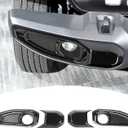 for Jeep JL Front Bumper Fog Light Trim Cover Compatible with Jeep Wrangler JL JLU Gladiator JT 2018-2024 Carbon Fiber Exterior Accessories 4pcs
