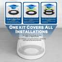 NEEXAN Toilet Flange Repair Kit Toilet Wax Ring Replacement Kit with Elastic Wax Ring, Rubber Toilet Gasket Seal Kit with Nuts, Washers & Bolt Caps