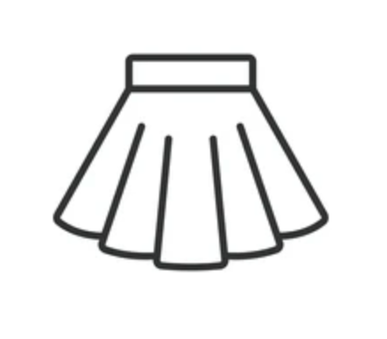 Women's White Skirt, XL