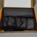 NBTEPEM 8 pcs Bling Car Accessories Set for Women, Steering Wheel Cover, Sparkly Seat Belt Covers, Bling Gear Shift Cover, Universal Fit Most Cars (Silver Diamond)