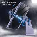 JETech Rotating Case ONLY for iPad Air 11-Inch M4/M3/M2 (2026/2025/2024), iPad Air 5/4 (2022/2020 5th/4th Generation 10.9-Inch), 360 Degree Rotation Protective Stand Cover Clear Back (Purple)