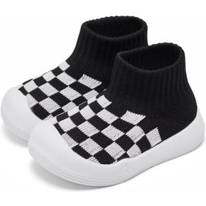 Baby Boy Girl Non-Skid Indoor Infant Walking Shoes Breathable Warm Elastic Sock Shoes With Memory Sole Protect Toes Outdoor Sneakers 6
