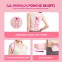 Posture Corrector for Women and Men, Back Straightener Posture Brace for Pain Relief, Back Belt Support with Adjustable Shoulder Straps and Height for Scoliosis Hunchback (Pink, XL)