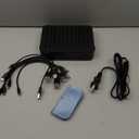 MSTJRY Charging Station for Multiple Devices : 5 Port Multi USB-A Charger Stations Multi-Device Organizer Charging Dock Designed for iPhone iPad Cell Phone Tablets (7 Short Cables Included), Black