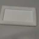 Ceramic Vanity Tray Small Rectangle, Bathtub Tray Bathroom Organizer, Cosmetics Holder for Tissue Candle Towel Plant Jewelry Ring Dish Dresser Perfume Shampoo-White (1 pc Small Size)