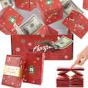 Surprise Gift Box Explosion for Money, Surprise Money Box for Cash Gift, Folding Pop-Up Explosion Box for Christmas Birthday Anniversary Valentine Proposal(16 Bounces)