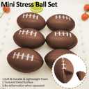 Oleitodh 96 Pcs Mini Football Sports Stress Ball Bulk Mini Foam Sports Ball Kids Adults Football Sports Party Favor Ball Small Relaxable Balls for School Carnival Reward Party Bag Gift Fillers