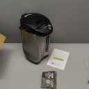 NutriChef Hot Water Urn Pot 3.38 QT, Insulated Stainless Steel Hot Water Dispenser & Boiler, Auto & Manual Dispense, Safety Lock, Electric Kettle