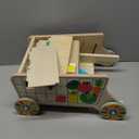 Melissa & Doug Wooden Shape Sorting Grocery Cart Push Toy and Puzzles Pretend Play Grocery Toys, Sorting and Stacking Toys for Infants and Toddlers