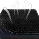 Yimiyaa Gel Seat Cushion, Double Thick Egg Gel Cushion for Pressure Pain Relief, Breathable Wheelchair Cushion Chair Pads for Car Seat Office Chair Black