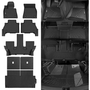 All Weather Floor Mats Fit for 2019-2024 2025 BMW X7 6-Seater Floor Mats & Trunk Mat & Backrest Mats Replacement for BMW X7 Accessories Odorless Anti-Slip Floor Liner