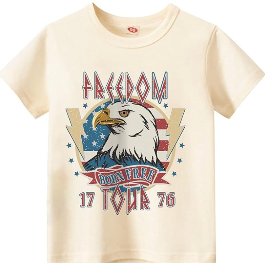 YHHR 4th of July Shirts Toddler Girls Boys American Flag Shirts Kids Patriotic Independence Day Outfit, 120