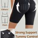 8" Women's Biker Shorts with Pockets, Tummy Control Spandex Exercise Shorts for Yoga,Workout,Running (Black, L)