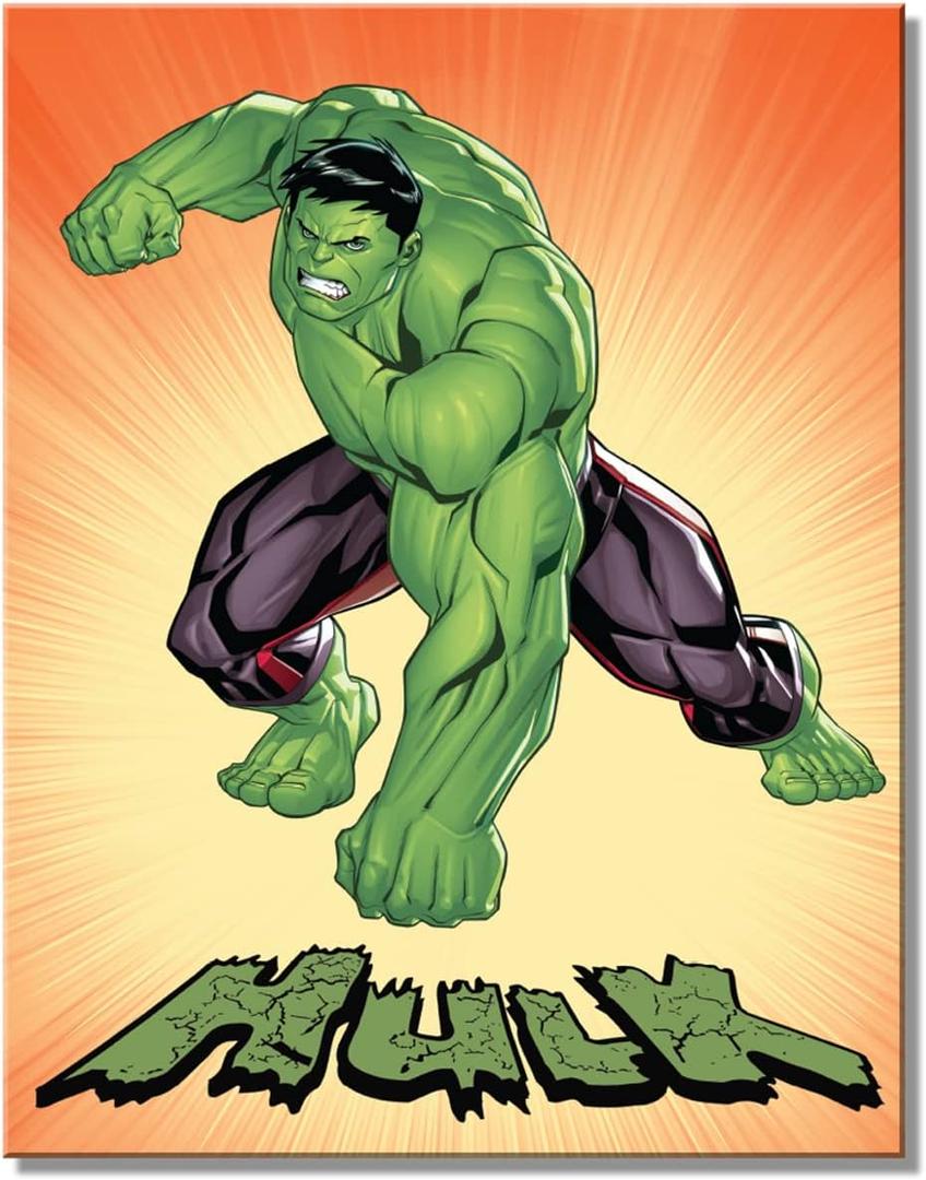 Desperate Enterprises Marvel Hulk Geometric Tin Sign - Nostalgic Vintage Metal Wall Dcor - Made in USA