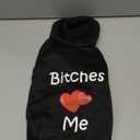 Love Me Fleece Dog Hoodie - Warm Cotton Grooming Sweater for Small, Medium & Large Dogs & Cats (Black, Small)