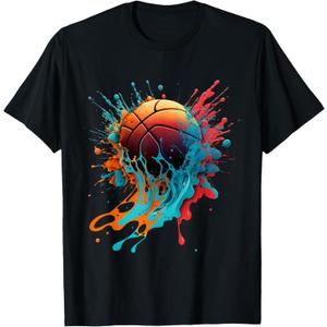 Basketball Splash Baller Basketball Player Team Player T-Shirt, Size L