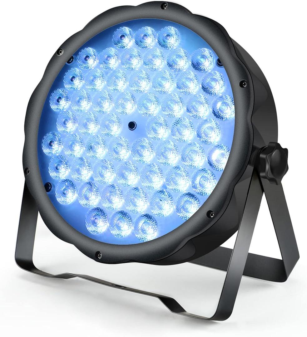 BETOPPER LED Par Lights 54 x 1.5W, RGB Stage Lights DMX DJ Lighting Sound Activated with Stand, Strobe Light & Wash Par Lighting DMX for Parties, Church, Wedding, Bars