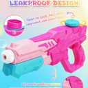 600cc Water Gun for Kids Squirt Gun Water Squirter Pool Toys 2 Pack | Water Blaster, Pink&Blue Powerful Long Range Watergun, Pool Beach Outdoor Summer Fight Toys, for Adults Boys Girls