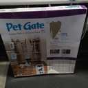 MidWest Homes for Pets Wire Mesh Pet Safety Gate, Dog Gate Expands From 29 - 50 Inches Wide, 32 Inches Tall, Wood, Powder Coated Wire