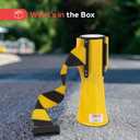 Pyle Retractable Traffic Cone Warning Belt - Hazardous Caution Tape Style, Warning/Emergency Belt, Magnetic & Weather Resistant Design, Retractable Belt Length: Extends Up to 10 ft. - Pyle PCNTP16.5