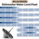 WPW10195036 W10195036 Water Level Float Compatible with Whirlpool WDP540HAMZ WDT780SAEM2 665.13962K014 MDB5969SDE0, W10195036 Dishwasher Float Replace PS11750028 1872050 AP6016735 AH2579489 EA2579489