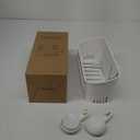 LUXEAR Shower Caddy Suction Cup NO-Drilling Removable Shower Shelf Powerful Heavy Duty Hold up to 22lbs, Waterproof Storage Basket for Shampoo & Toiletries Bathroom & Kitchen Caddy Organizer