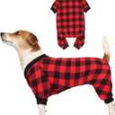 Dog Fleece Sweater Buffalo Plaid Sweater Clothes Dog Outfit Soft Thickening Warm Pet Clothes Sweaters for Dogs Girl & Boy(M)