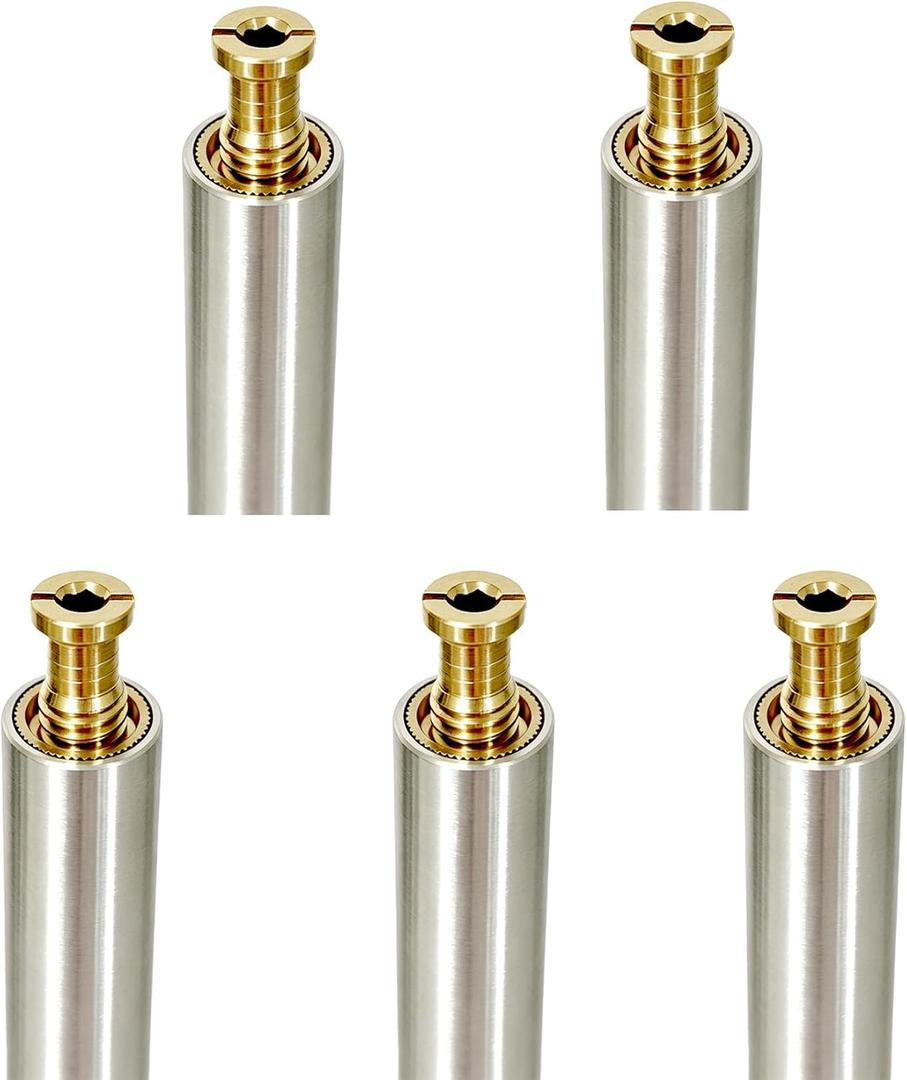 10 Pack 18" Pool Cover Anchors, 18" Heavy Duty Aluminum Tube with Brass Anchors, Suitable for Loose Ground or Paved Surface Installation, Fit for Pool Safety Cover Fixation, Extra-Long Lawn Pipe Set