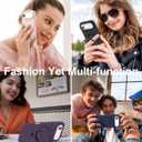 ZHK Liquid Silicone Designed for iPhone Air Case with Magnet Stand, [Precise Camera Lens Protection][Mil-Grade Drop Shockproof][Soft Anti-Scratch Microfiber Lining] Slim Fit Cover, Purple (iPhone Air 6.5 inch)