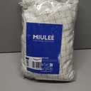 MIULEE Decorative Back Tab Linen Curtains with Geometric Pattern for Living Room Bedroom Farmhouse Rustic Thick Woven Textured Patterned Mudcloth Drapes 90 Inch Long 2 Panels Set, Pure White