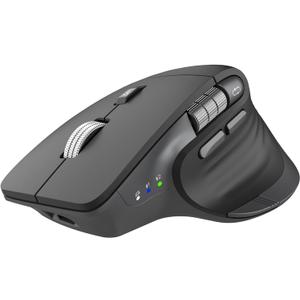 Wireless Bluetooth Mouse, Ergonomic Rechargeable Silent Mouse with Multi-Device, Adjustable DPI, Flying Scroll & Thumb Wheel, Bluetooth Mice for Laptop, Computer, Tablet, Smartphone (Black)