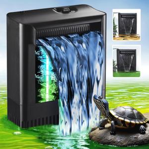 Large Powerful Turtle Tank Filter U V-ery for 40-155 Gallon Tank, Low Water Filter Turtle Water Filter for Amphibians Fresh Saltwater Cloudy Green Water Crystal Clear with Turtle Tank Deodorization (Black)