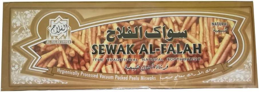 12 Pieces Wholesale Siwak Al-Falah Miswak Al-Falah Chewing Stick with Natural Flavor Toothbrush Tessa Herbal Toothbrush for Cleaning Teeth Breath freshener (12 Sticks) Natural