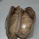 BAGSMART Travel Makeup Bag for Women, Portable Water-resistant Cosmetic Case, Puffy Padded Make Up Organizer Pouch, Open Flat Toiletry Bag for Toiletries, Brushes, Brown