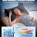 Ultra-Chill Cooling Pillowcase Set of 2 for Hot Sleepers, Softer Than Silk Pillow Cases for Protecting Hair & Skin, Breathable Bed Pillow Covers w/Zipper, Gifts for Women Men(Dark Gray, Queen)