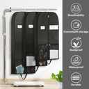Zippered Clothing Storage Bags for Hanging Clothes, Large Heavy Duty Garment Bags with Breathable Fabric, Travel & Closet Organizer Bags for Dresses, Suits & Seasonal Storage